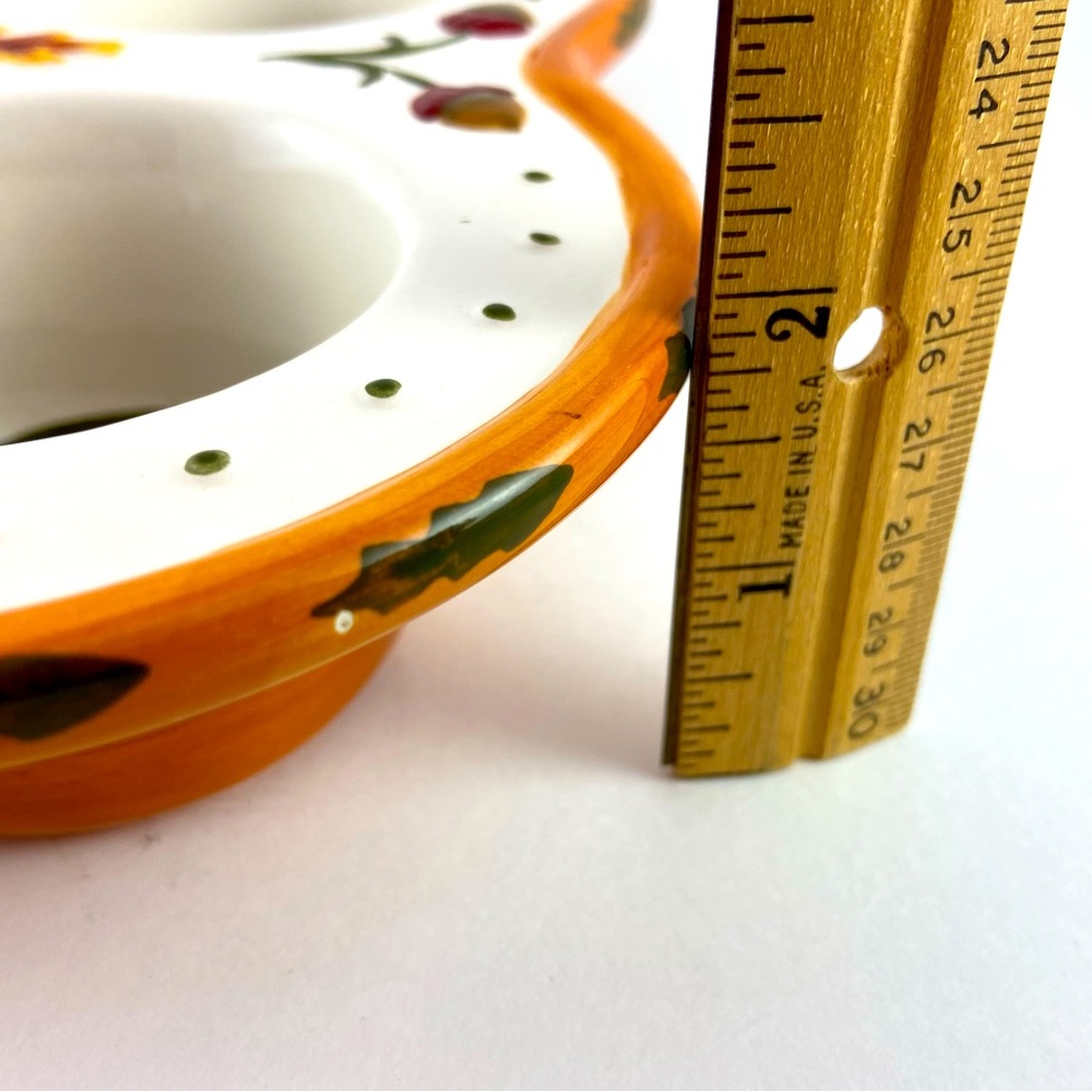 Temptations by Tara Fall Harvest 6 Cupcake Muffin Pan Bakeware Acorn Leaves Fall - Picture 6 of 11